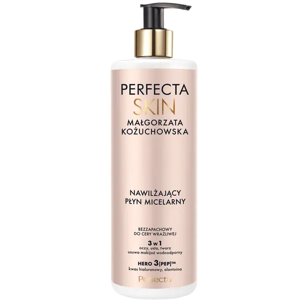 Увлажняющая мицеллярная жидкость 3в1, 400 мл Perfecta Skin małgorzata kożuchowska
Увлажняющая мицеллярная жидкость 3в1, 400 мл Perfecta Skin małgorzata kożuchowska