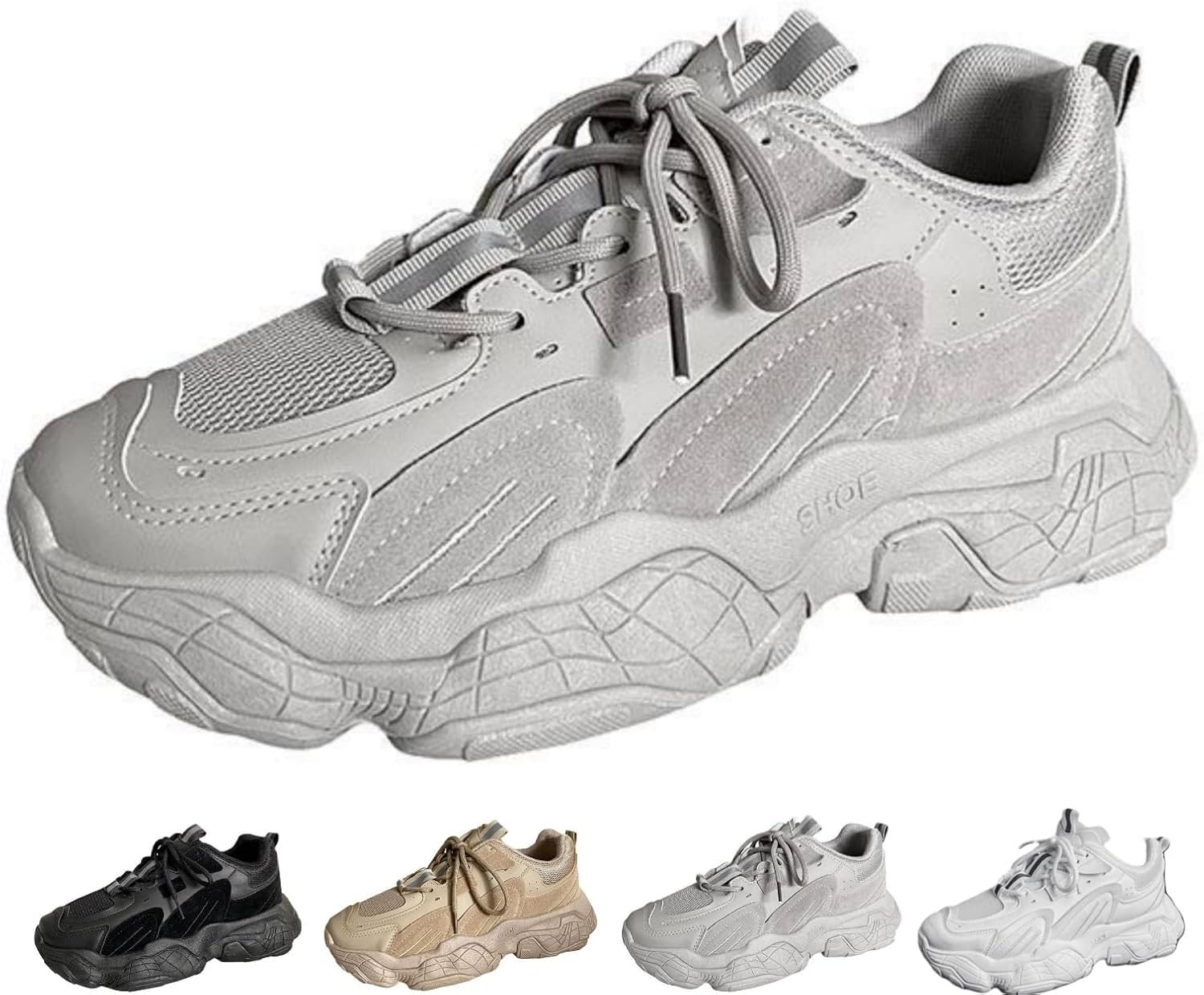 Мужские ретро-кроссовки MACEFIL, стиль Y2K, массивные, легкие, дышащие, удобные, повседневные кроссовки для ходьбы и тенниса, серый
Мужские ретро-кроссовки MACEFIL, стиль Y2K, массивные, легкие, дышащие, удобные, повседневные кроссовки для ходьбы и тенниса, серый