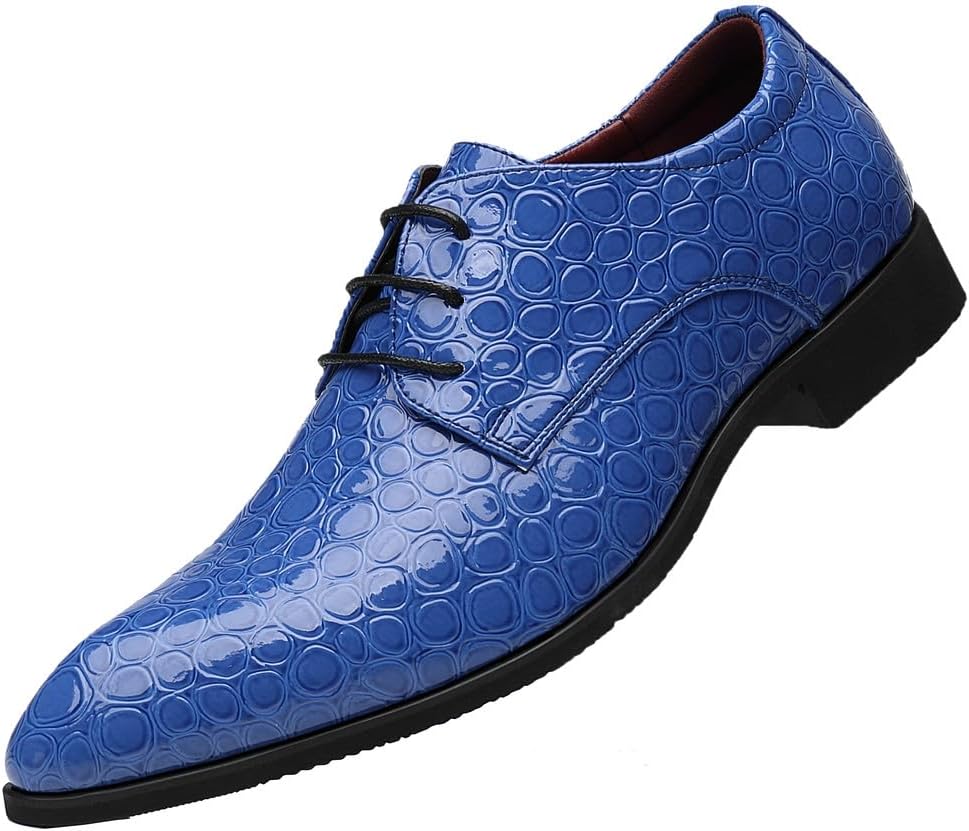 Мужские дерби Santimon из лакированной кожи с тиснением под крокодила, классические туфли для смокинга, синий
Мужские дерби Santimon из лакированной кожи с тиснением под крокодила, классические туфли для смокинга, синий
