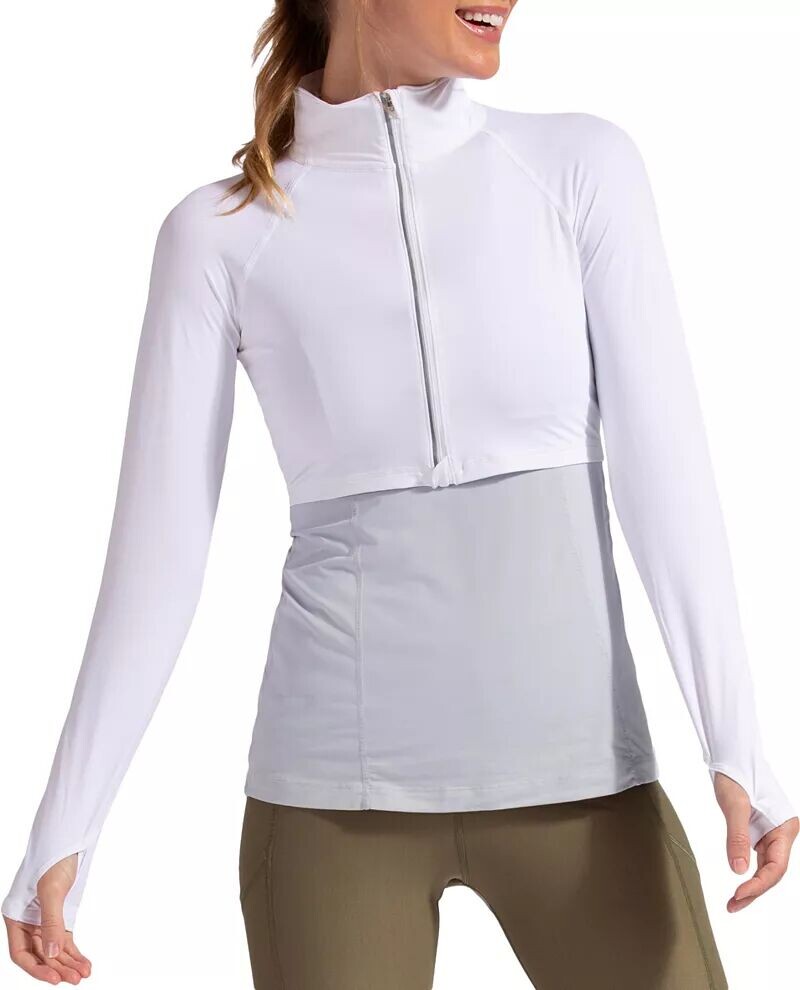 Женский укороченный топ с молнией и защитой от солнца UPF 50 Bloquv, белый
Женский укороченный топ с молнией и защитой от солнца UPF 50 Bloquv, белый