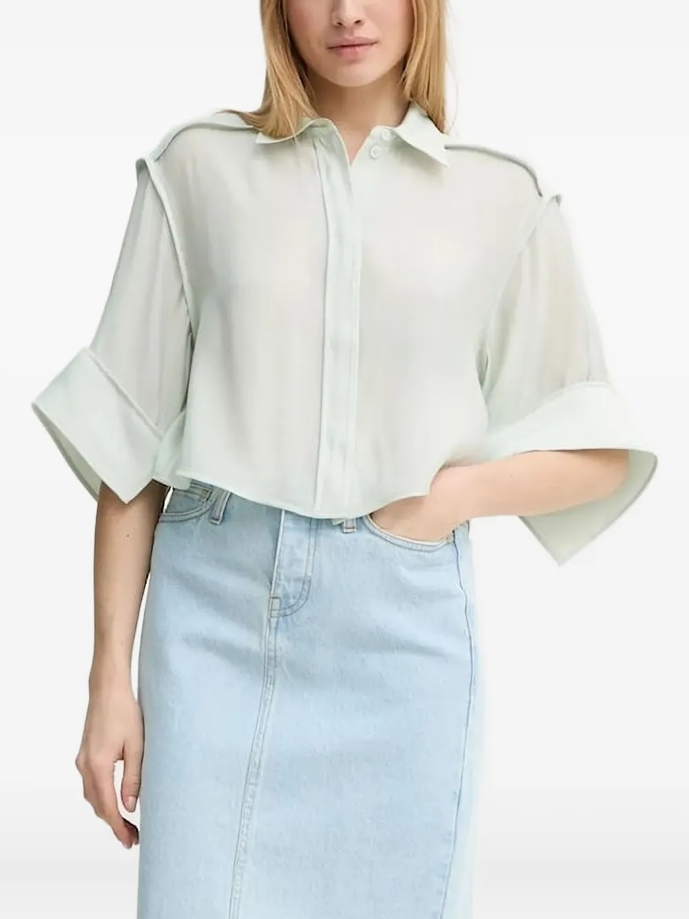 Укороченная рубашка Day Birger Et Mikkelsen, зеленый
Укороченная рубашка Day Birger Et Mikkelsen, зеленый