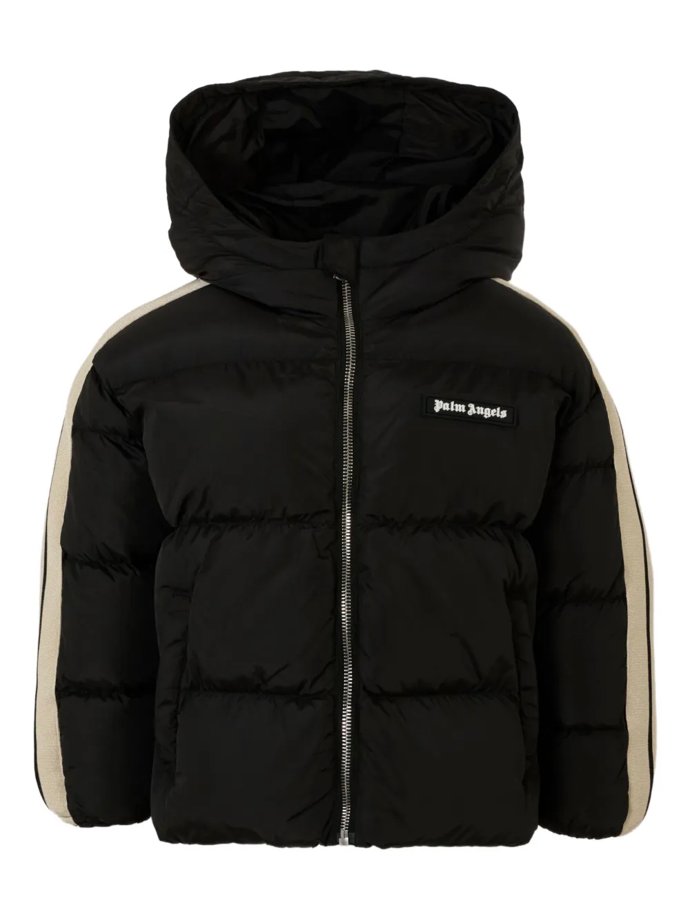 Пуховик с капюшоном и полосками Palm Angels Kids, черный
Пуховик с капюшоном и полосками Palm Angels Kids, черный