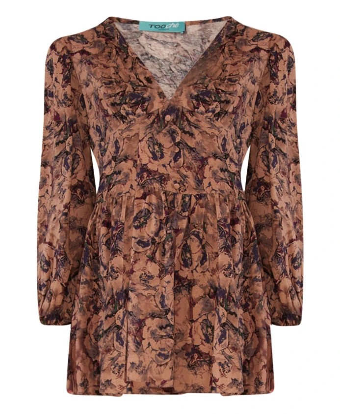 Осеннее платье с цветочным принтом для женщин Tooche, коричневый
Осеннее платье с цветочным принтом для женщин Tooche, коричневый