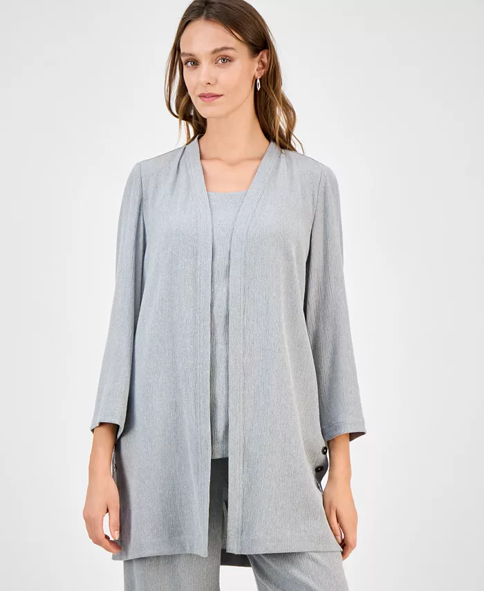 Женский кардиган с открытым спереди рукавом 3/4 Kasper, серый
Женский кардиган с открытым спереди рукавом 3/4 Kasper, серый