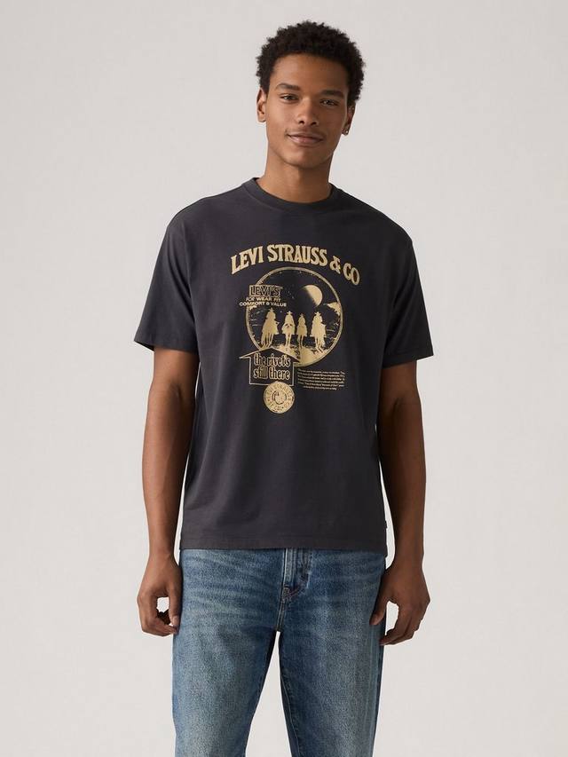 Хлопковая винтажная футболка с коротким рукавом и принтом Levi's
Хлопковая винтажная футболка с коротким рукавом и принтом Levi's