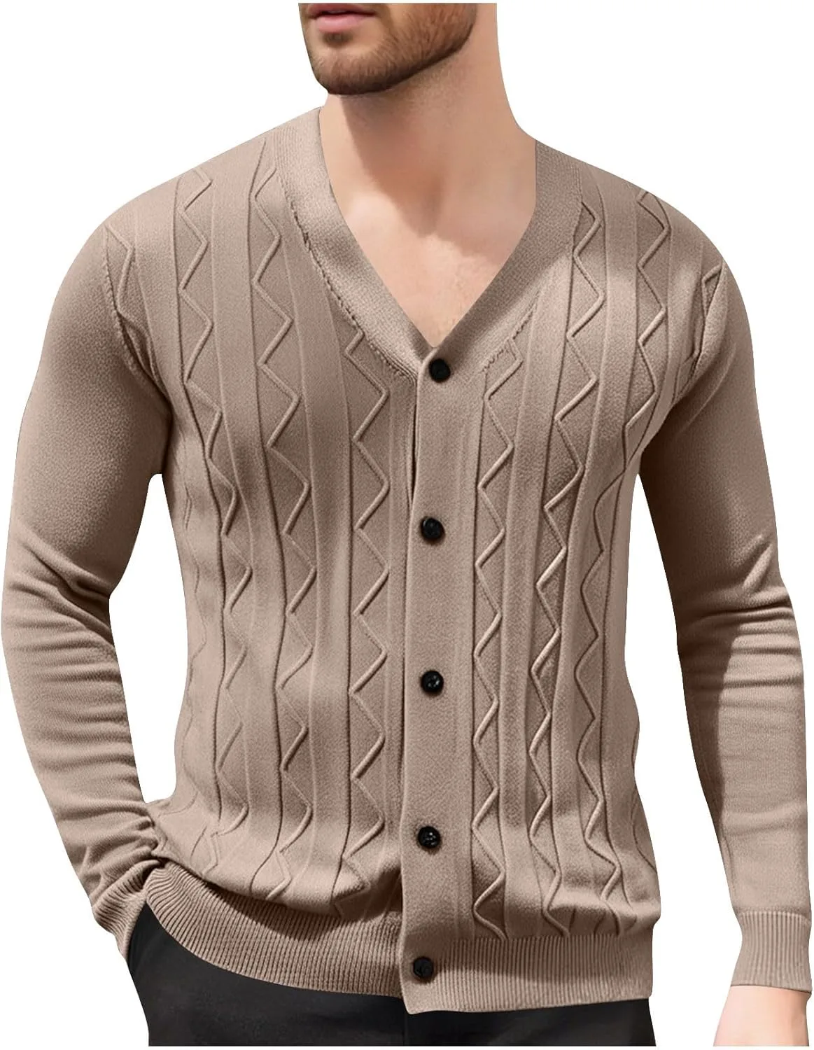 Мужской кардиган V-образного выреза на пуговицах, легкий, с длинными рукавами, классический узор ромб oiangi
Мужской кардиган V-образного выреза на пуговицах, легкий, с длинными рукавами, классический узор ромб oiangi