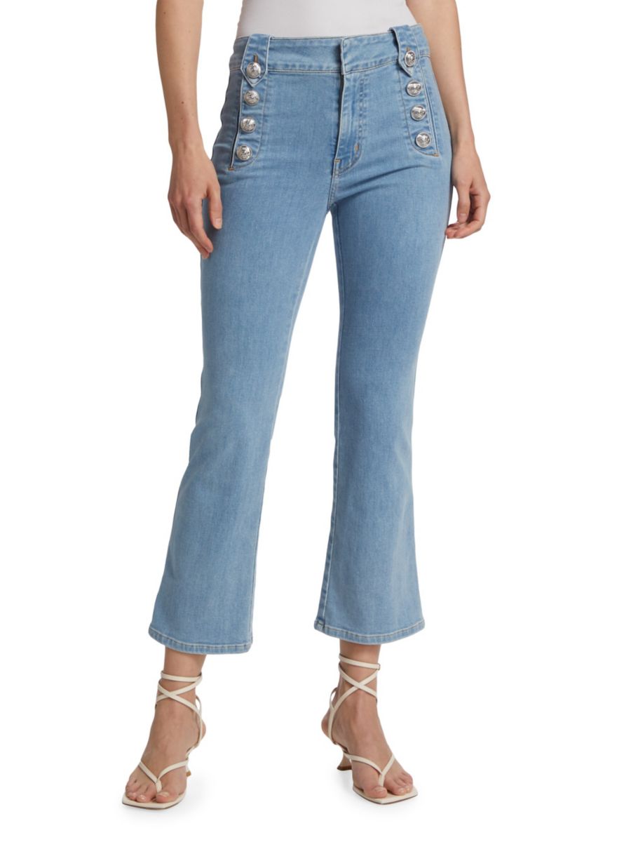 Укороченные расклешенные джинсы Robertson с высокой талией Derek Lam 10 Crosby, цвет Dover Light
Укороченные расклешенные джинсы Robertson с высокой талией Derek Lam 10 Crosby, цвет Dover Light