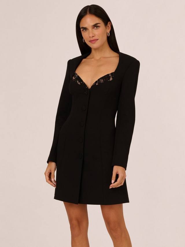 Платье-блейзер adrianna by из трикотажного крепа Adrianna Papell, черный
Платье-блейзер adrianna by из трикотажного крепа Adrianna Papell, черный