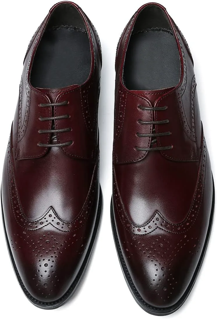 Мужские оксфорды Santimon с крыльями, кожаные броги, дерби для формальных мероприятий, бизнеса, выпускных, свадеб, модные повседневные туфли для прогулок, красный
Мужские оксфорды Santimon с крыльями, кожаные броги, дерби для формальных мероприятий, бизнеса, выпускных, свадеб, модные повседневные туфли для прогулок, красный