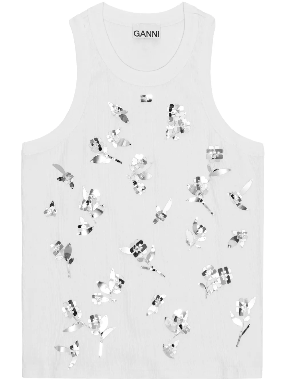 Топ с пайетками GANNI, белый
Топ с пайетками GANNI, белый