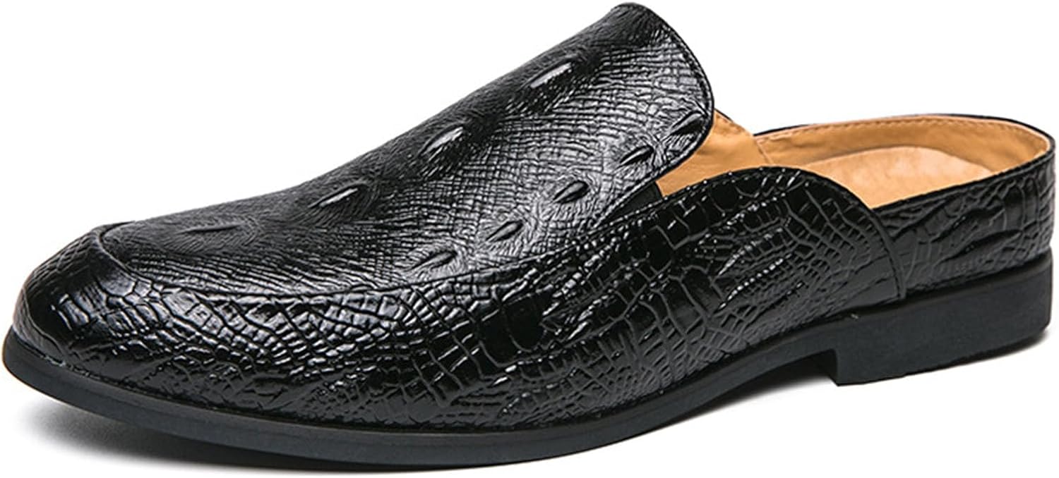 Мужские модные мюли без задника из натуральной кожи, сандалии с узором, удобные, антискользящие, дышащие Vannida, черный
Мужские модные мюли без задника из натуральной кожи, сандалии с узором, удобные, антискользящие, дышащие Vannida, черный