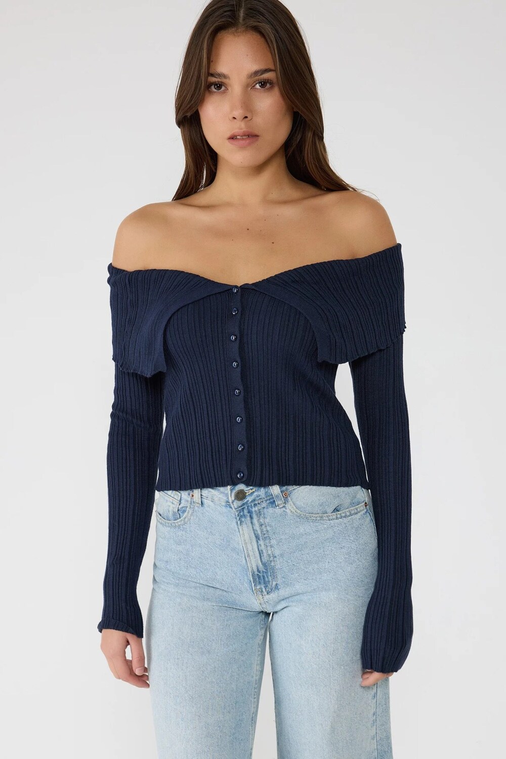 No Matter What Вязаный кардиган в цвете navy
No Matter What Вязаный кардиган в цвете navy