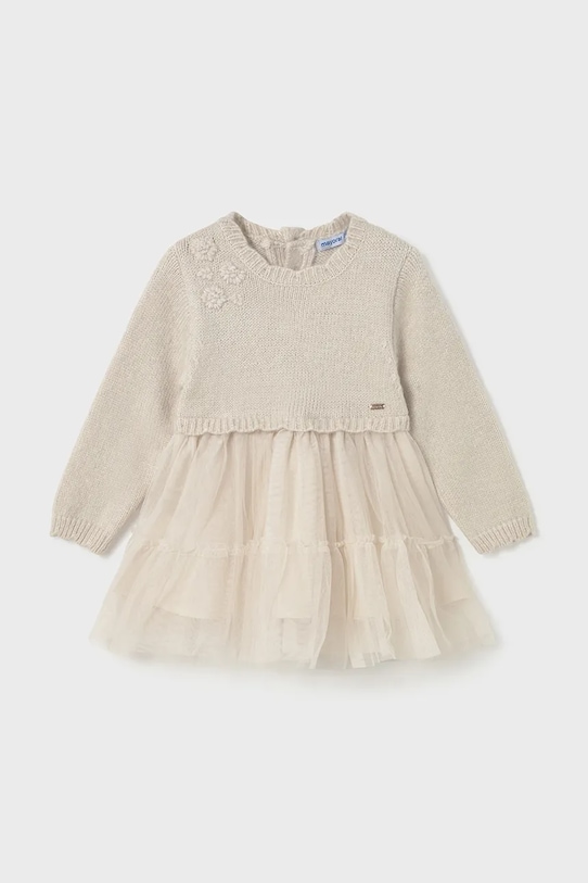 Платье для малышей Mayoral, бежевый 
Платье для малышей Mayoral, бежевый