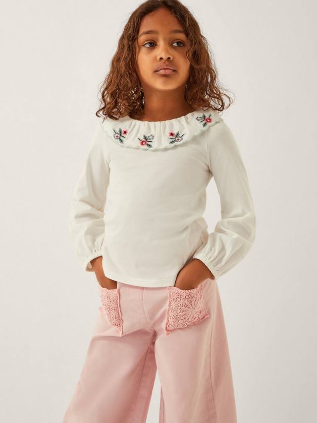 Детский хлопковый топ с вышивкой и фигурным краем Monsoon, Ivory
Детский хлопковый топ с вышивкой и фигурным краем Monsoon, Ivory