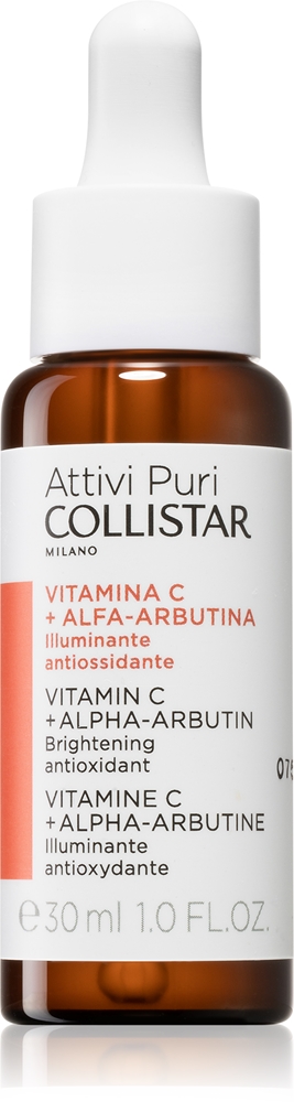Attivi puri Vitamin C + Alpha-arbutina осветляющая сыворотка для лица с витамином С Collistar, 30 мл
Attivi puri Vitamin C + Alpha-arbutina осветляющая сыворотка для лица с витамином С Collistar, 30 мл