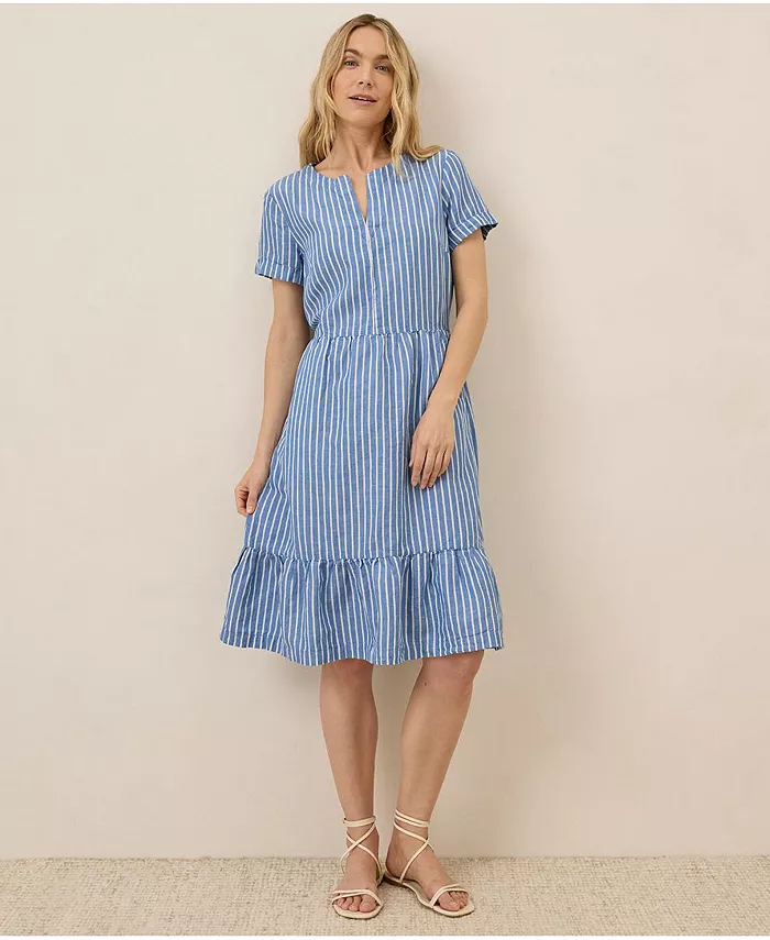 Женское платье с V-образным вырезом из смеси органического хлопка и льна Canopy Pact, синий
Женское платье с V-образным вырезом из смеси органического хлопка и льна Canopy Pact, синий