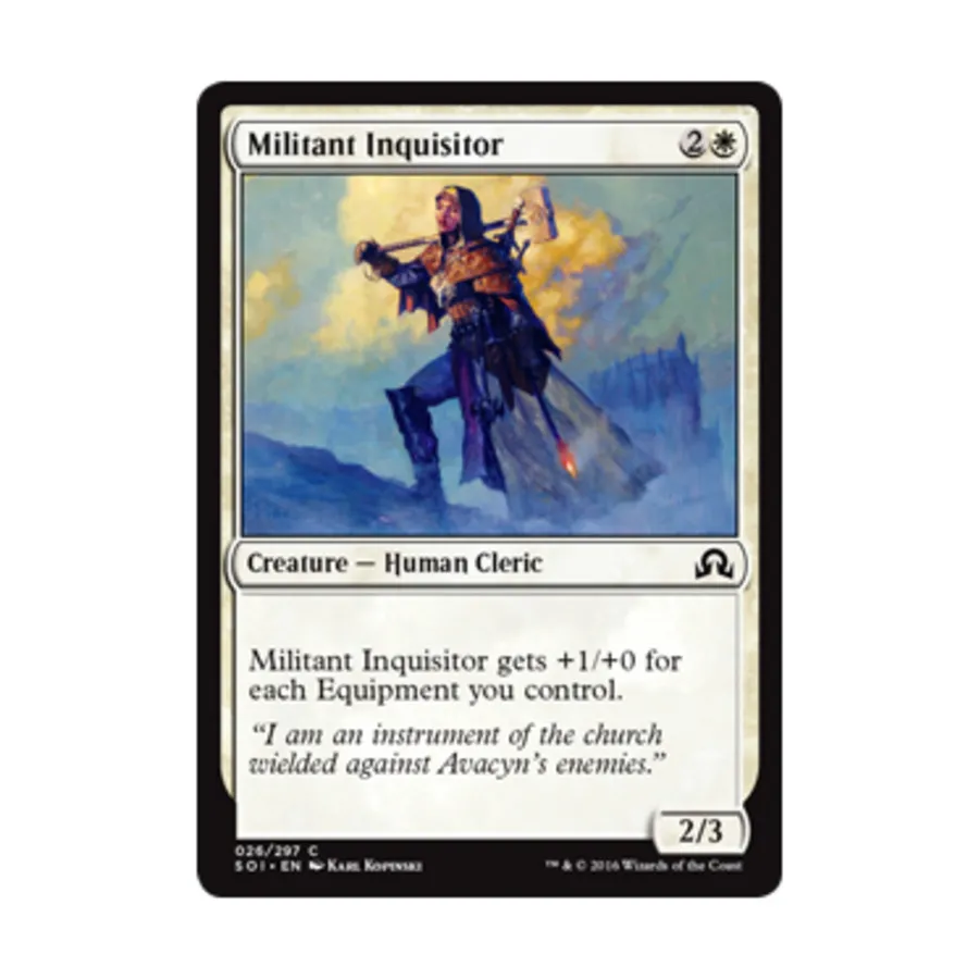 CCG Воинствующий Инквизитор (К), MTG - Shadows Over Innistrad 
CCG Воинствующий Инквизитор (К), MTG - Shadows Over Innistrad