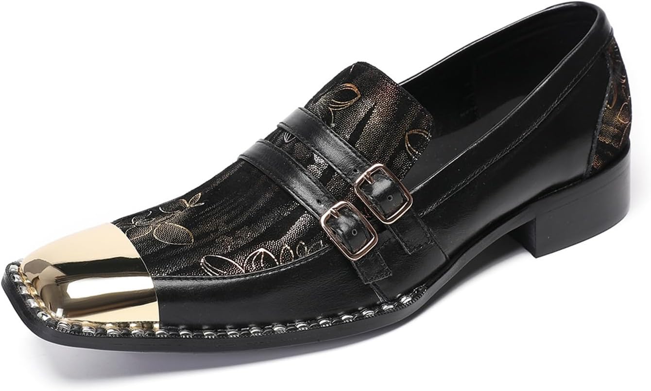 Мужские свадебные лоферы Santimon - кожаные западные туфли-слипоны с пряжками и металлическим квадратным носком для диско и вечеринок, черный
Мужские свадебные лоферы Santimon - кожаные западные туфли-слипоны с пряжками и металлическим квадратным носком для диско и вечеринок, черный