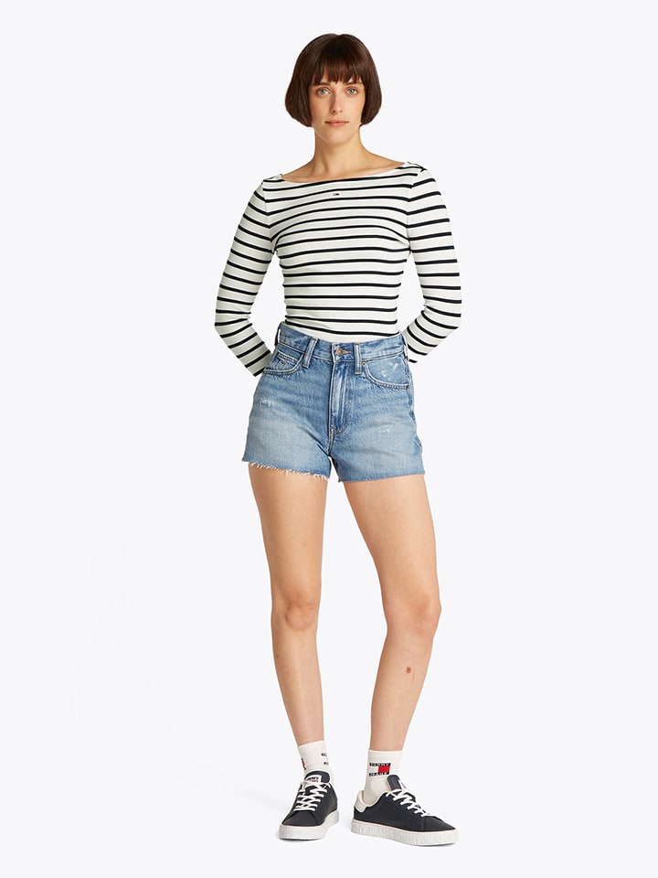 Рубашка с длинным рукавом TOMMY JEANS, черный/белый
Рубашка с длинным рукавом TOMMY JEANS, черный/белый