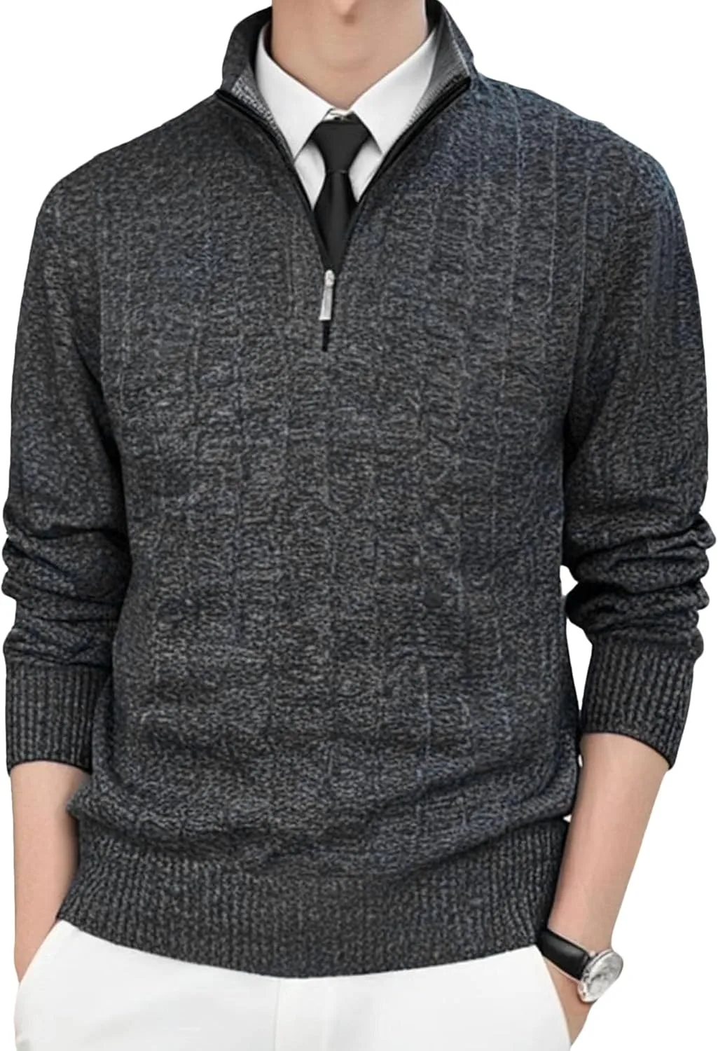 Мужской зимний вязаный пуловер Maiyifu-GJ с молнией и полуводолазкой
Мужской зимний вязаный пуловер Maiyifu-GJ с молнией и полуводолазкой