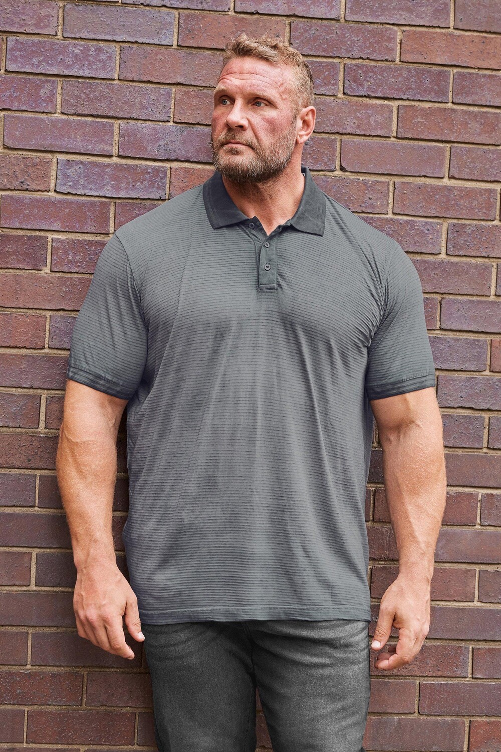 Полосатая серая рубашка-поло BadRhino, серый
Полосатая серая рубашка-поло BadRhino, серый