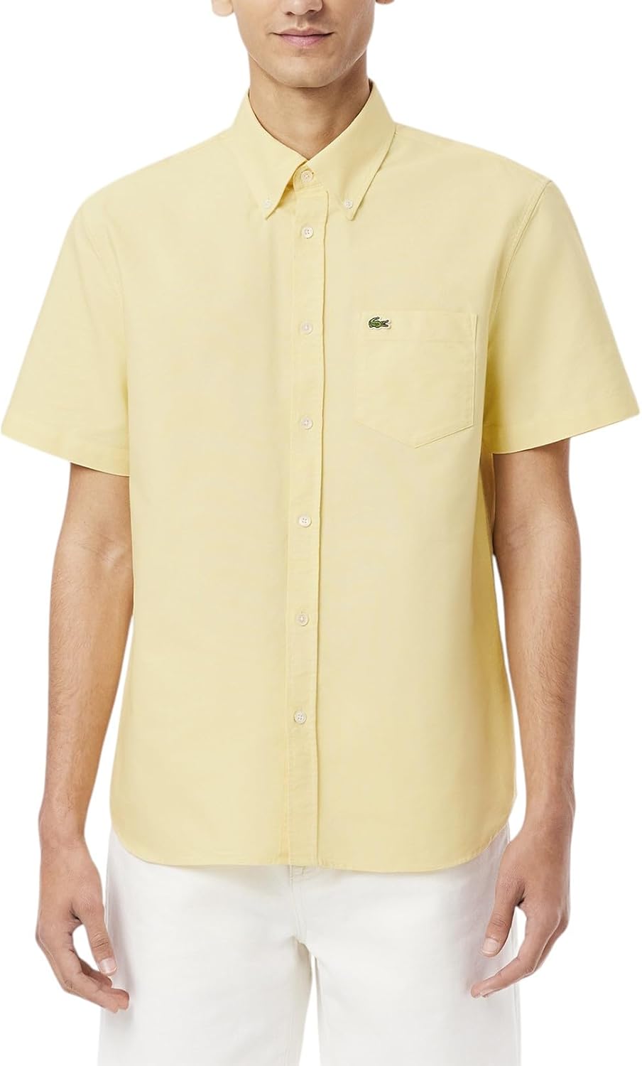 Рубашка Lacoste с коротким рукавом, классический крой, мужская коллекция Core, Yellow/White
Рубашка Lacoste с коротким рукавом, классический крой, мужская коллекция Core, Yellow/White
