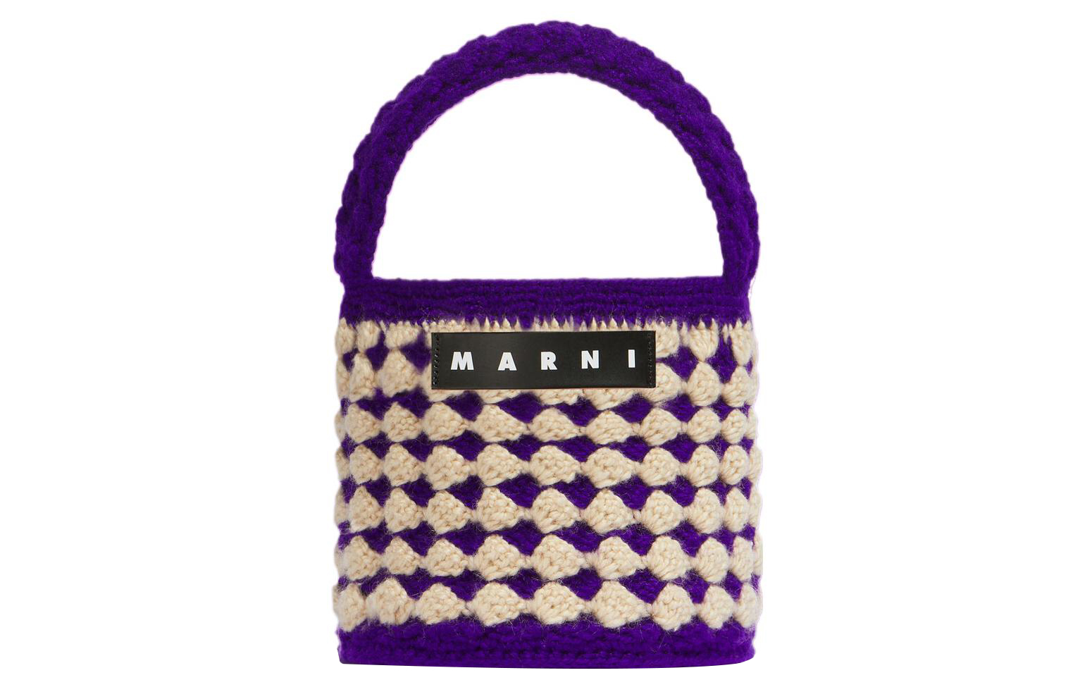 MARNI Акриловая вязаная сумка, женская темно-фиолетовая сумка через плечо
MARNI Акриловая вязаная сумка, женская темно-фиолетовая сумка через плечо