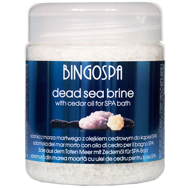 Рассол из минералов Мертвого моря с кедровым маслом, 550 г Bingospa
Рассол из минералов Мертвого моря с кедровым маслом, 550 г Bingospa