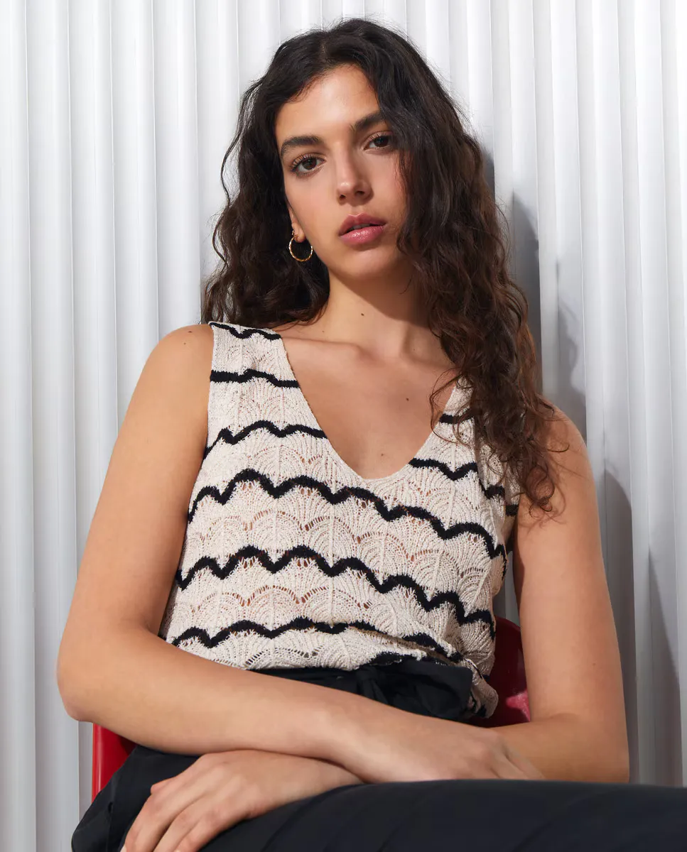 Женский ажурный свитер с микро-лентами и бретельками Easy Wear, черный
Женский ажурный свитер с микро-лентами и бретельками Easy Wear, черный