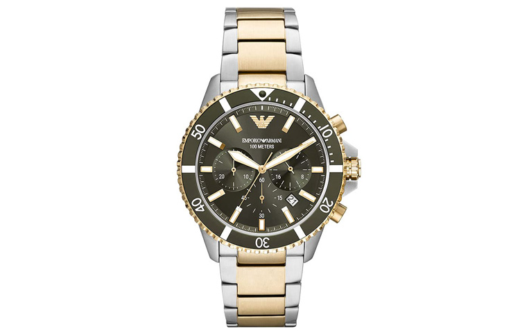 EMPORIO ARMANI Мужские наручные часы с кварцевым механизмом на стальном браслете и черным циферблатом
EMPORIO ARMANI Мужские наручные часы с кварцевым механизмом на стальном браслете и черным циферблатом