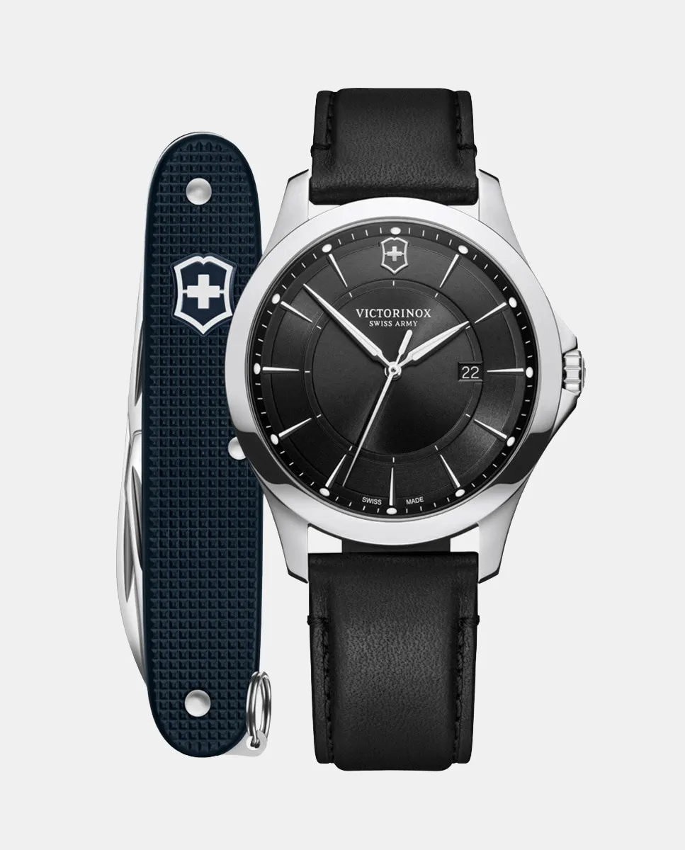 Мужские часы Victorinox Victoallia V2419041 из черной кожи с карманным ножом, черный
Мужские часы Victorinox Victoallia V2419041 из черной кожи с карманным ножом, черный