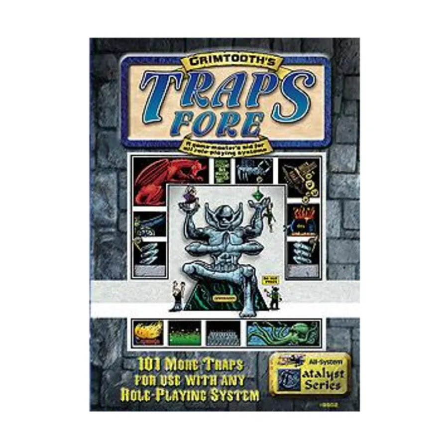 Grimtooth's Traps Fore (2nd Edition), Fantasy Supplements (Flying Buffalo), мягкая обложка
Grimtooth's Traps Fore (2nd Edition), Fantasy Supplements (Flying Buffalo), мягкая обложка