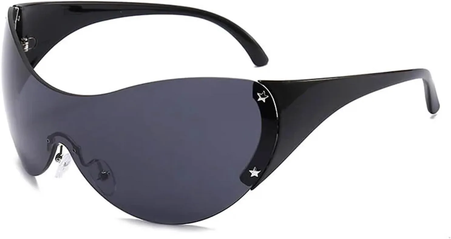 Винтажные солнцезащитные очки Y2K для женщин, модные солнцезащитные очки без оправы для мужчин, очки в стиле хип-хоп, большие солнцезащитные очки GYTHTPZR, One Color
Винтажные солнцезащитные очки Y2K для женщин, модные солнцезащитные очки без оправы для мужчин, очки в стиле хип-хоп, большие солнцезащитные очки GYTHTPZR, One Color