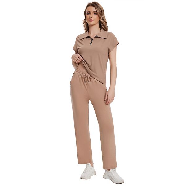 Женский комплект из поло и широких брюк Clearflower, Khaki
Женский комплект из поло и широких брюк Clearflower, Khaki
