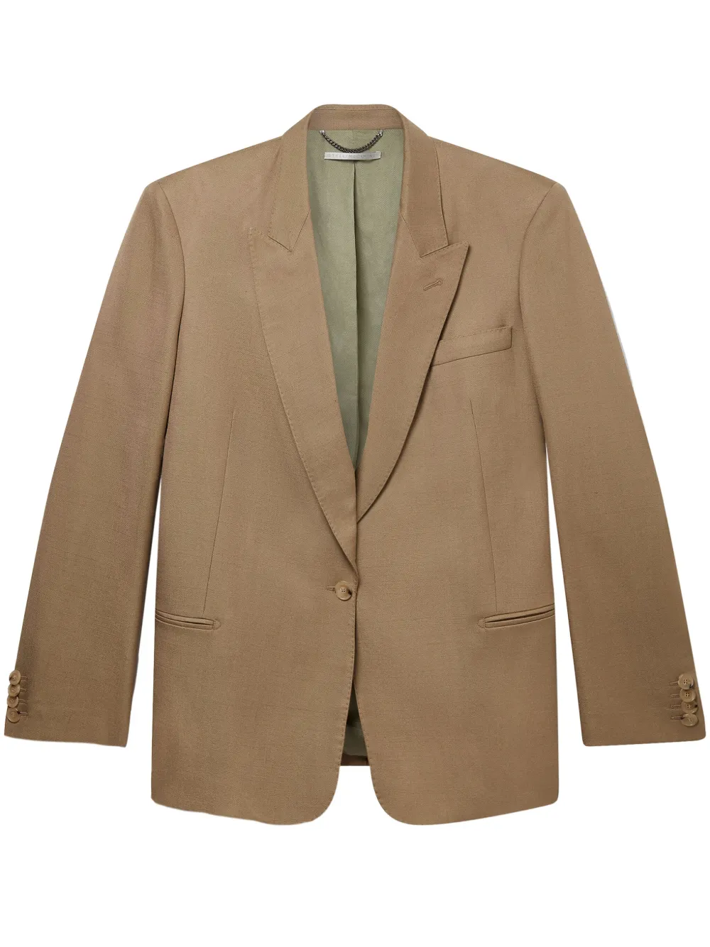 Однобортный пиджак с заостренными лацканами STELLA MCCARTNEY, нейтральный
Однобортный пиджак с заостренными лацканами STELLA MCCARTNEY, нейтральный