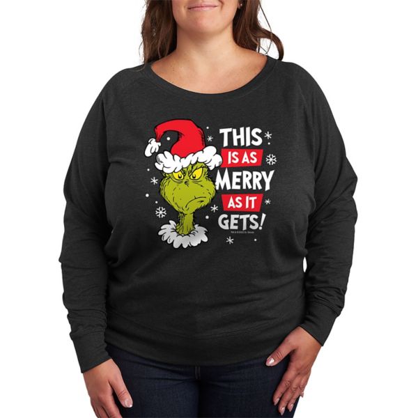 Плюс сайз футболка с длинным рукавом "Доктор Сьюз: Гринч — веселее не бывает" из французского терри Licensed Character, серый
Плюс сайз футболка с длинным рукавом "Доктор Сьюз: Гринч — веселее не бывает" из французского терри Licensed Character, серый