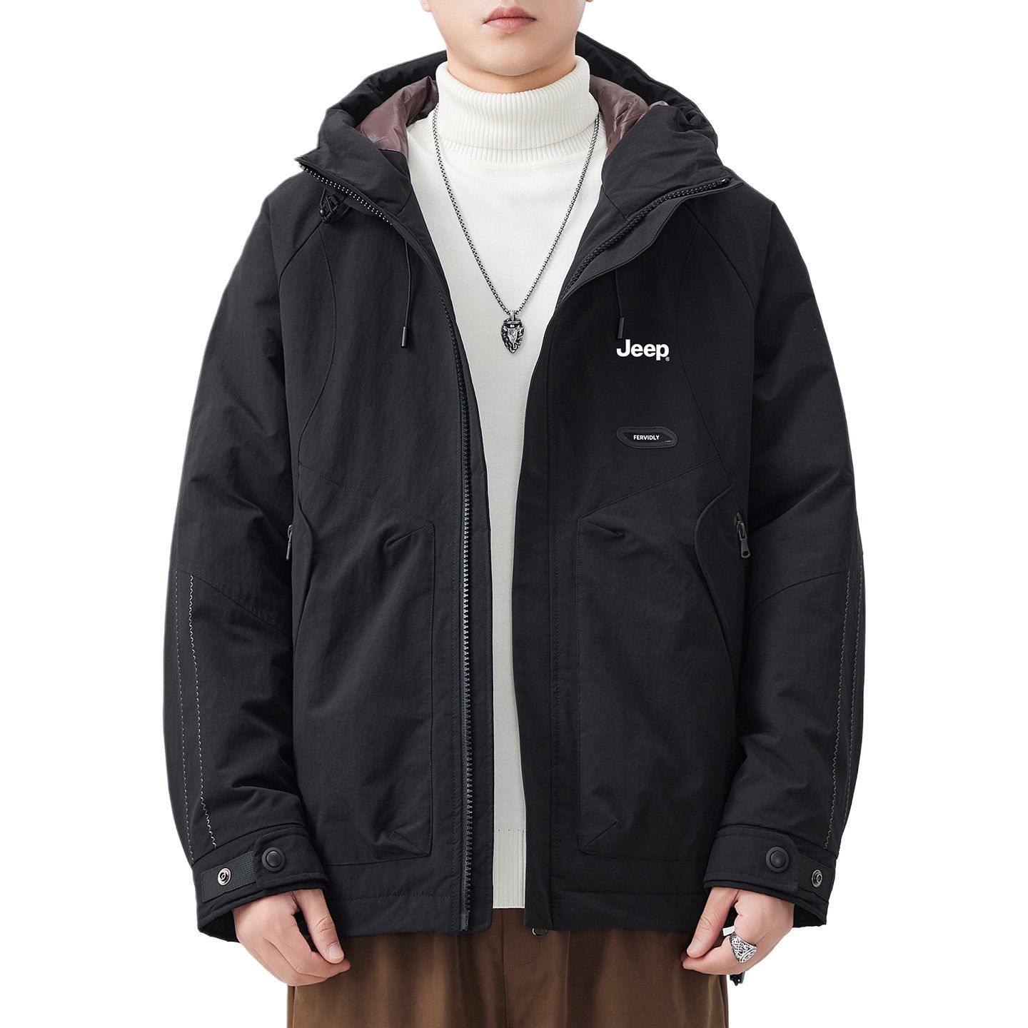 Пуховик Unisex с капюшоном утепленный Jeep, черный
Пуховик Unisex с капюшоном утепленный Jeep, черный