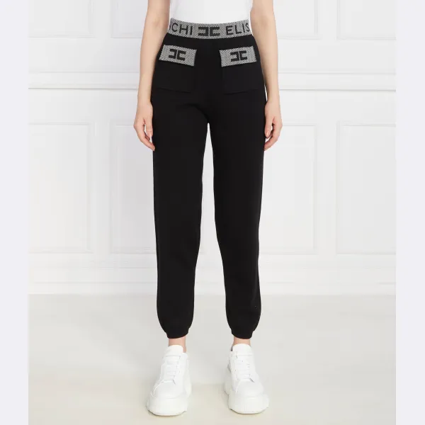 Трикотажные брюки стандартного кроя Elisabetta Franchi, черный
Трикотажные брюки стандартного кроя Elisabetta Franchi, черный