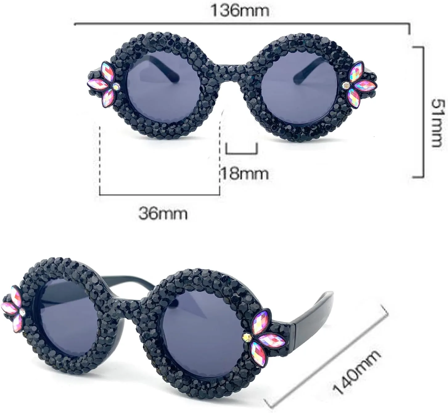 Ретро круглые солнцезащитные очки с бриллиантами для женщин, модные винтажные очки в форме круга со стразами, стильные очки в толстой оправе mincl, White
Ретро круглые солнцезащитные очки с бриллиантами для женщин, модные винтажные очки в форме круга со стразами, стильные очки в толстой оправе mincl, White