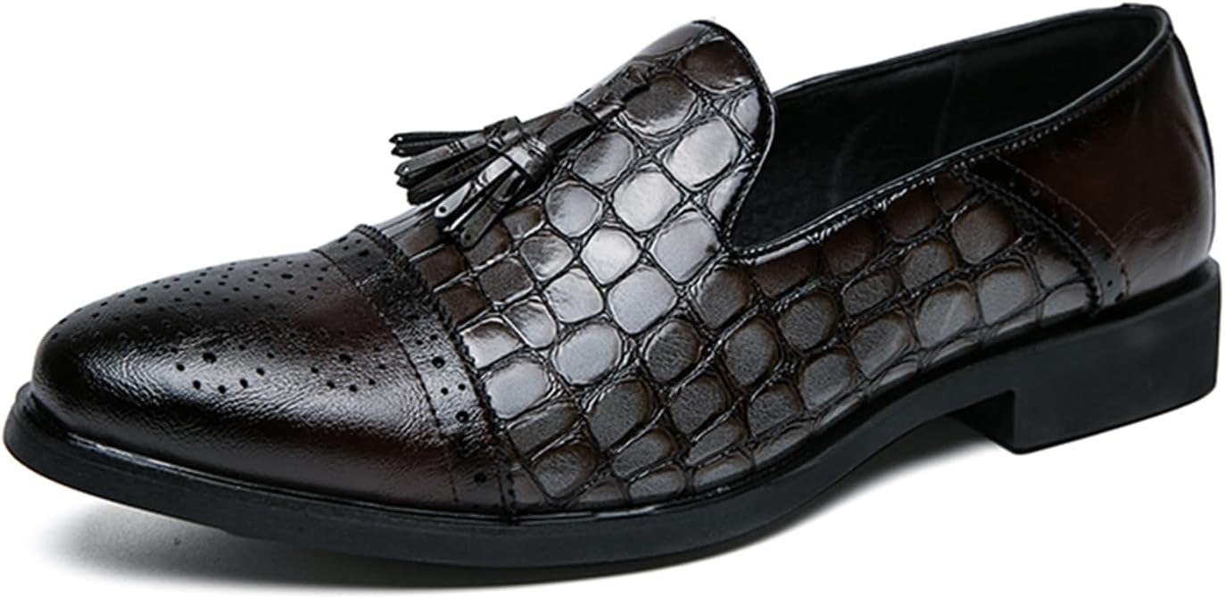 Элегантные мужские лоферы с кисточками, из кожи с тиснением под крокодила Psieicwm, черный
Элегантные мужские лоферы с кисточками, из кожи с тиснением под крокодила Psieicwm, черный