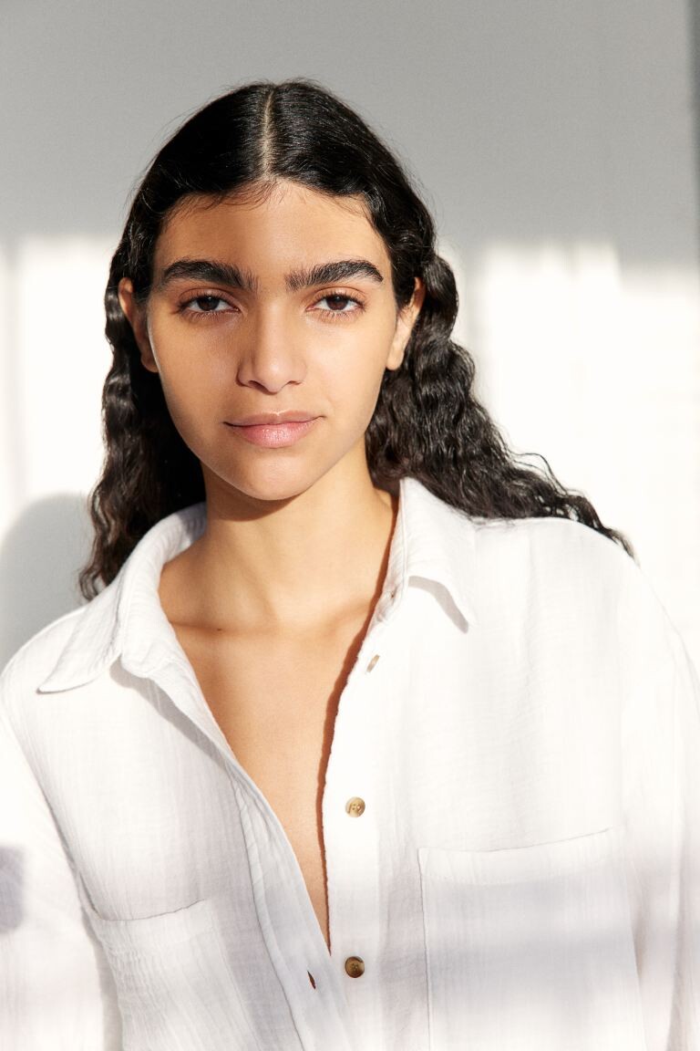 Хлопковая блузка H&M, белый
Хлопковая блузка H&M, белый