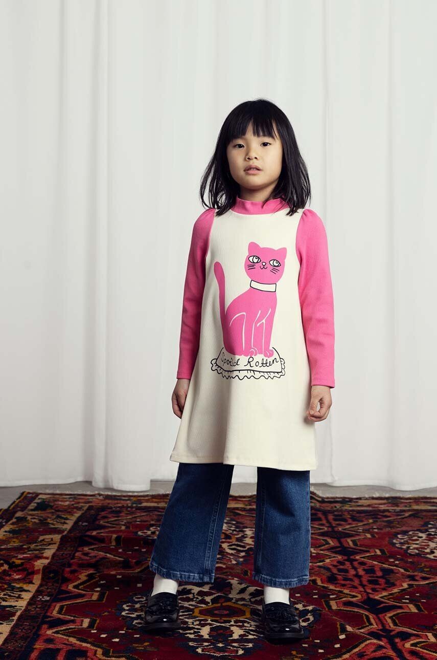 Мини-платье Rodini из хлопка для девочки Кошка Mini Rodini, розовый
Мини-платье Rodini из хлопка для девочки Кошка Mini Rodini, розовый