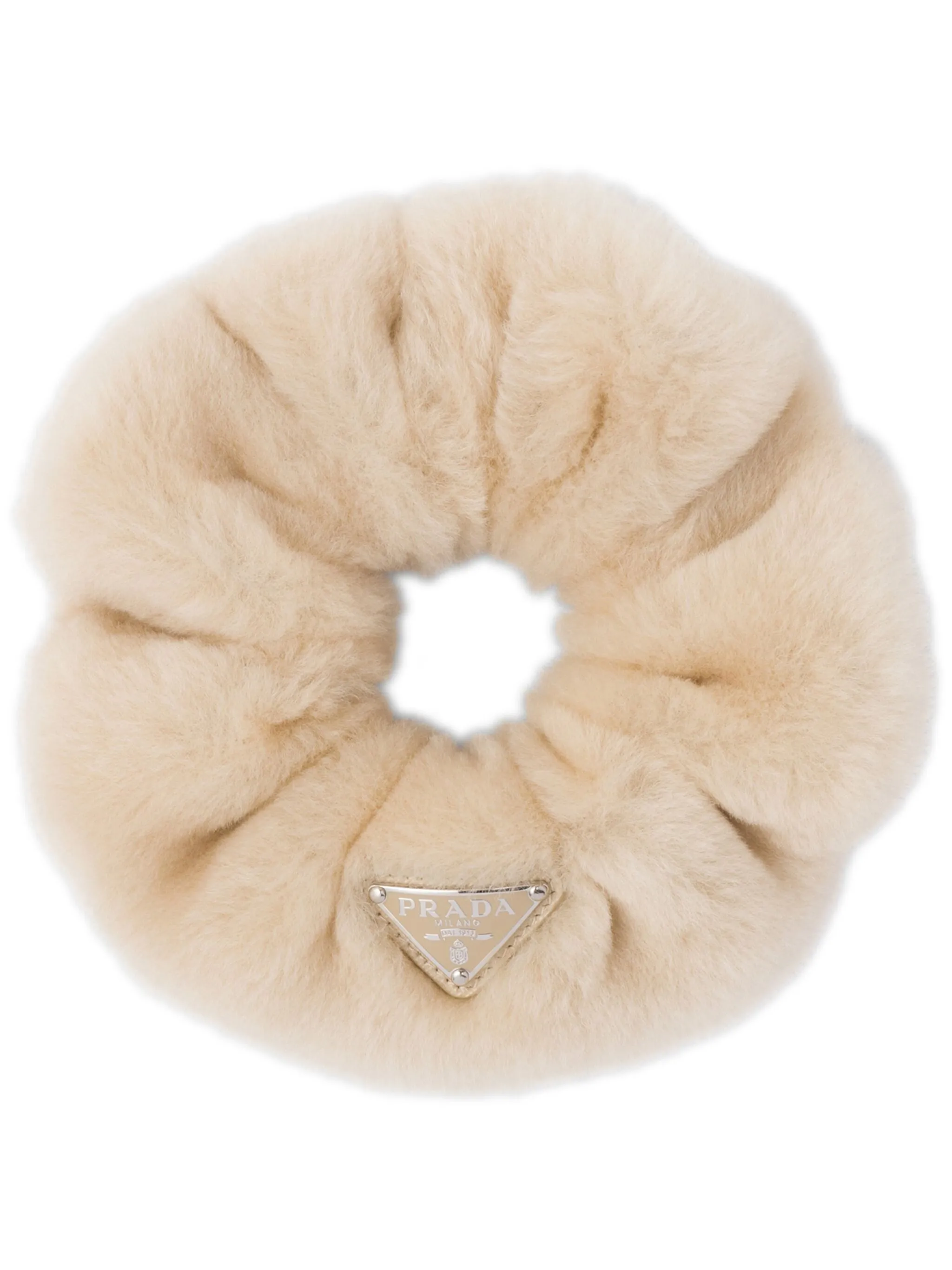 Резинка для волос с логотипом Prada, бежевый
Резинка для волос с логотипом Prada, бежевый