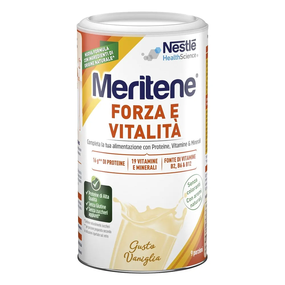 Meritene Strength and Vitality Протеиновая добавка в виде ванильного порошка 270 г со вкусом ванили
Meritene Strength and Vitality Протеиновая добавка в виде ванильного порошка 270 г со вкусом ванили