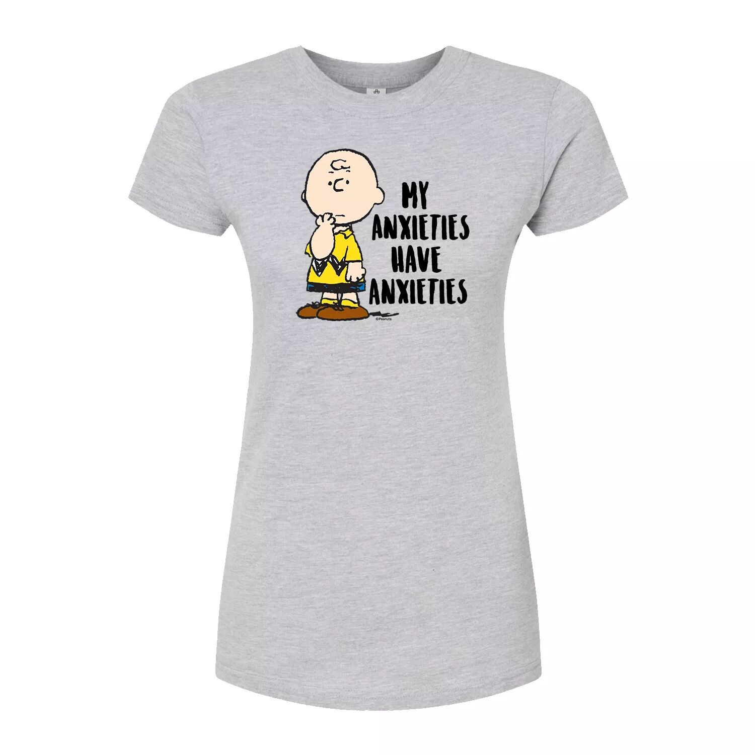 Облегающая футболка Juniors' Peanuts Charlie Anxieties Licensed Character, серый
Облегающая футболка Juniors' Peanuts Charlie Anxieties Licensed Character, серый