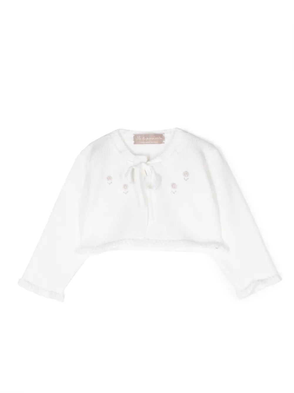 Жакет из ребристой ткани с цветочной вышивкой La Stupenderia, белый
Жакет из ребристой ткани с цветочной вышивкой La Stupenderia, белый