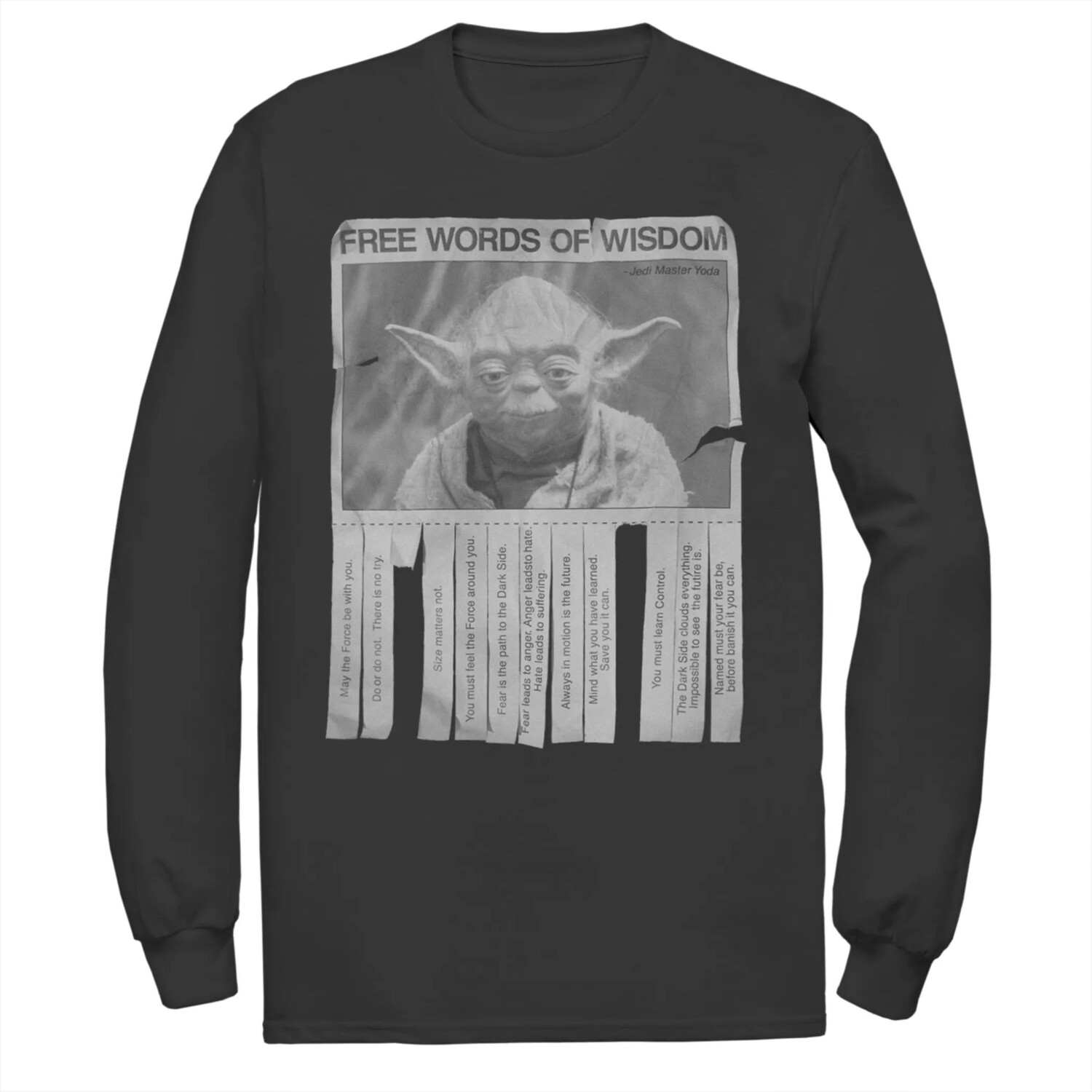 Мужская футболка «Звездные войны Йода» со словами мудрости Licensed Character
Мужская футболка «Звездные войны Йода» со словами мудрости Licensed Character