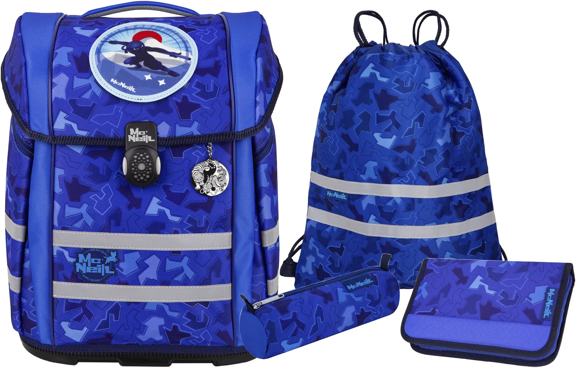 Школьная сумка McNeill "Perfecto, Puzzle", светоотражающие полосы на лямках, светоотражающие поверхности, включая пенал, спортивную сумку, рулончик для карандашей и магнит с мотивом, цвет Puzzle
Школьная сумка McNeill "Perfecto, Puzzle", светоотражающие полосы на лямках, светоотражающие поверхности, включая пенал, спортивную сумку, рулончик для карандашей и магнит с мотивом, цвет Puzzle