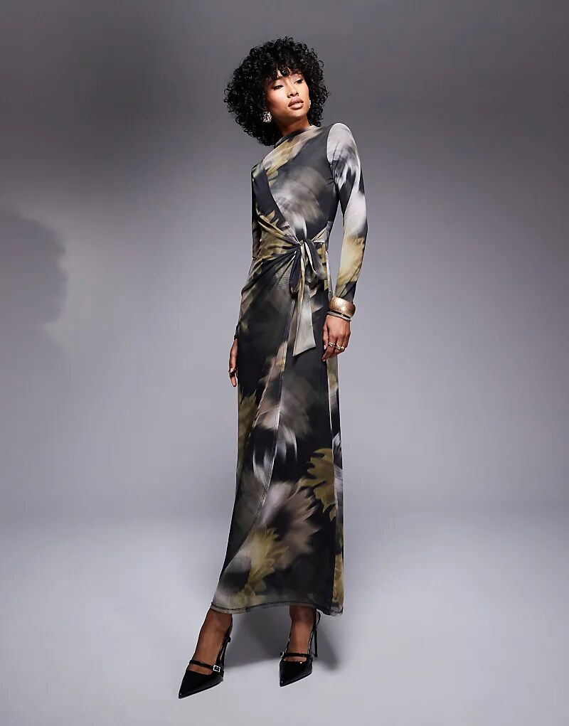 Платье макси ASOS DESIGN из сетки с длинными рукавами и высоким воротом, с принтом в виде ромашек
Платье макси ASOS DESIGN из сетки с длинными рукавами и высоким воротом, с принтом в виде ромашек