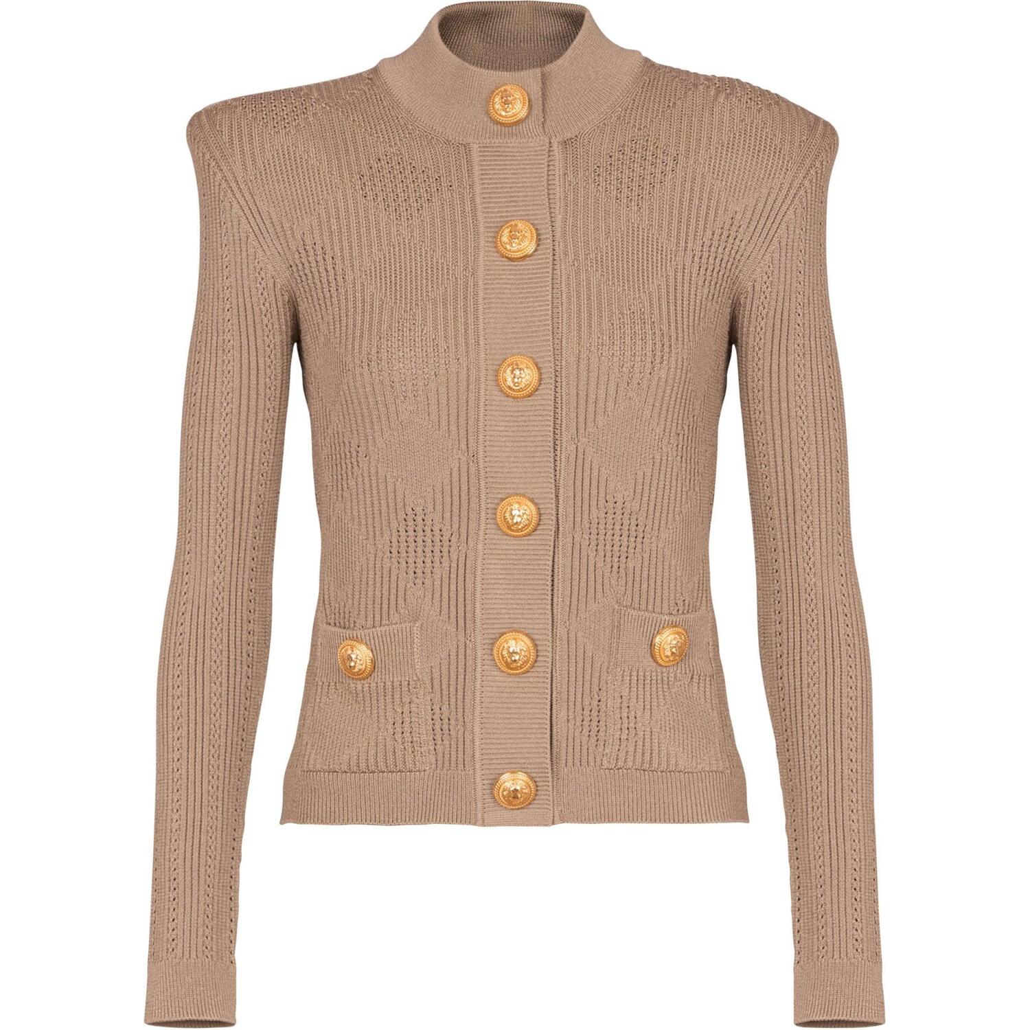 Кардиган в клетку BALMAIN, бежевый
Кардиган в клетку BALMAIN, бежевый